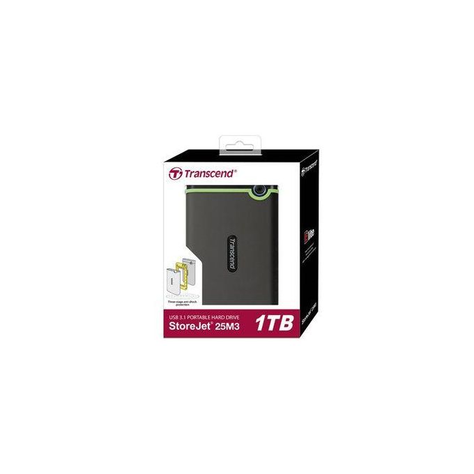 Transcend 1TB USB 3.1 Portable External Hard Drive | Hot Deal thumbnail 1